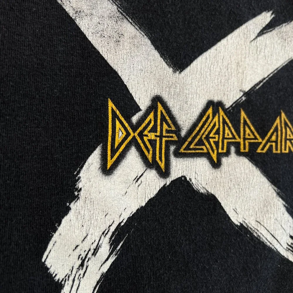 DEF LEPPARD 2002 X Ten Concert Tour Long Sleeve XLarge VINTAGE Black Graphic - Picture 10 of 12